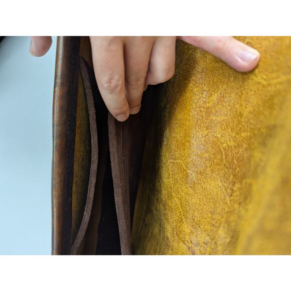 Vintage Hand Made Rustic Leather Laptop Messenger Bag With Working Lock & Key - Picture 12 of 12